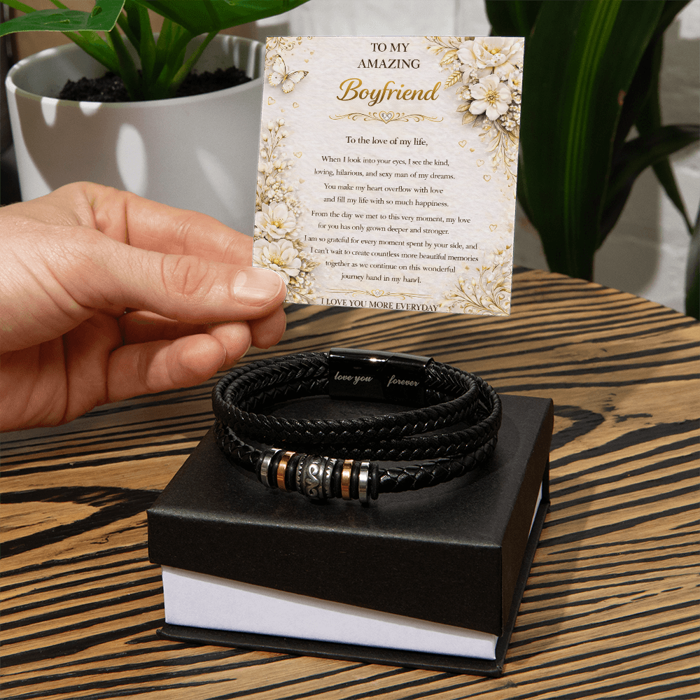 Forever Love Bracelet for My Boyfriend Gift Set