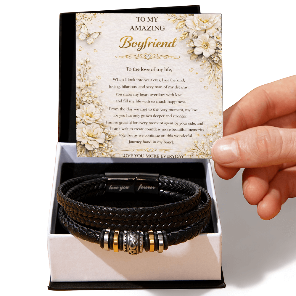 Forever Love Bracelet for My Boyfriend Gift Set