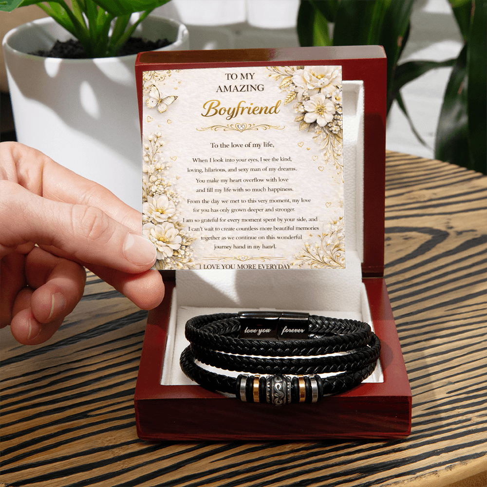 Forever Love Bracelet for My Boyfriend Gift Set