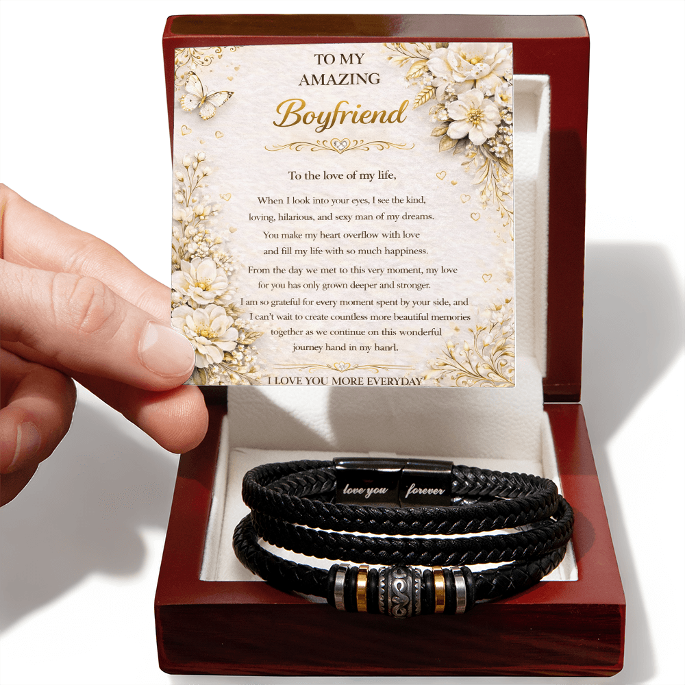 Forever Love Bracelet for My Boyfriend Gift Set