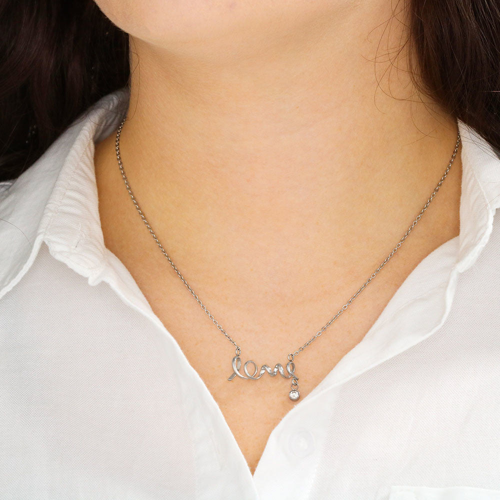 Signature Love Name Necklace To My Wife