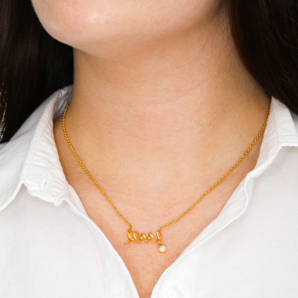 Signature Love Name Necklace To My Wife