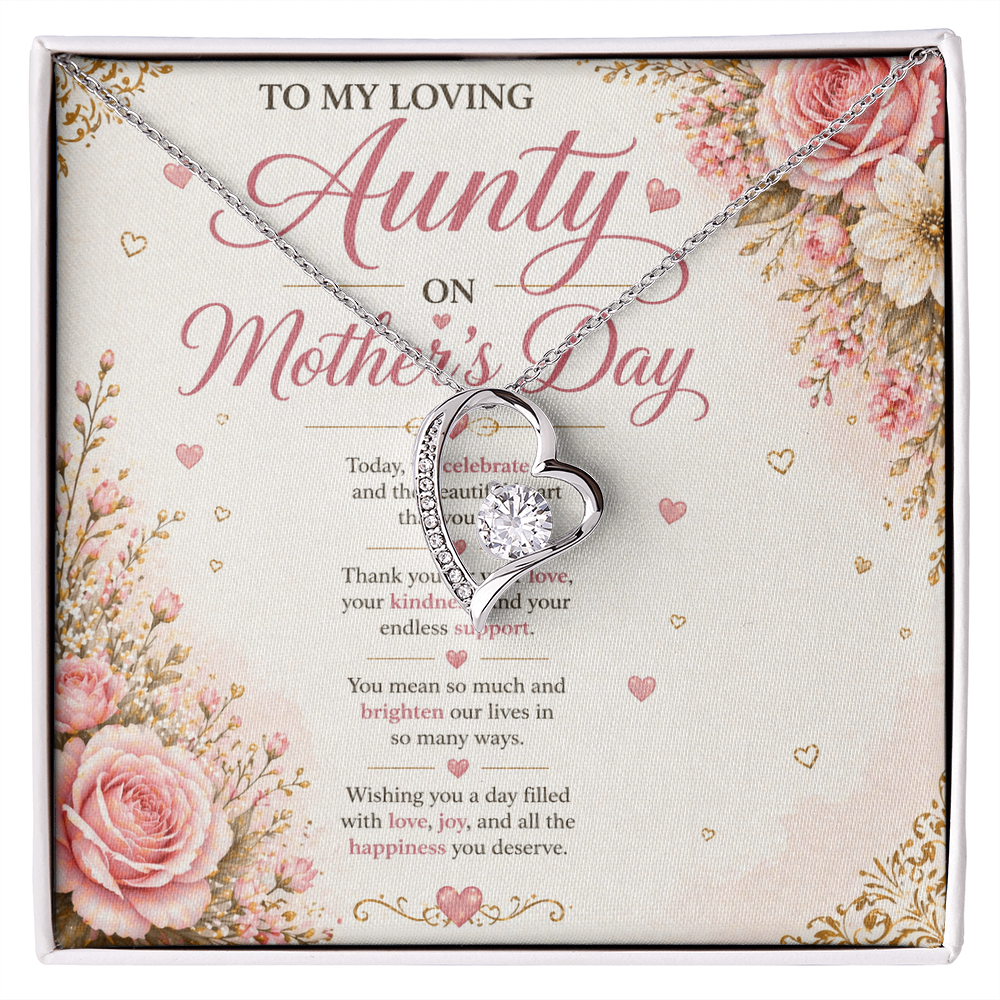Happy Mother's Day Aunty Necklace Gift Set