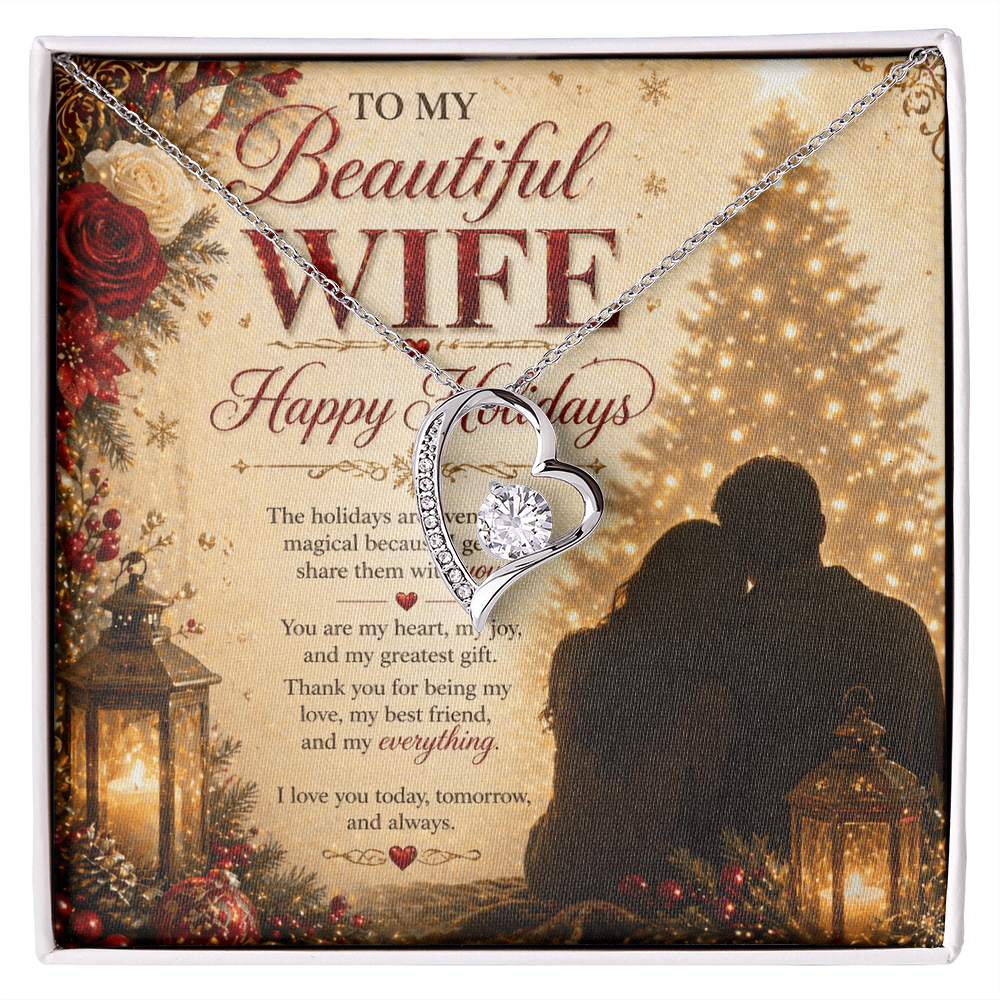 Romantic Holiday Greeting Card Scene For My Wife Set