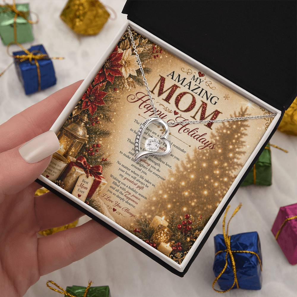 Warm Holiday Wishes Card For Mom Gift Set