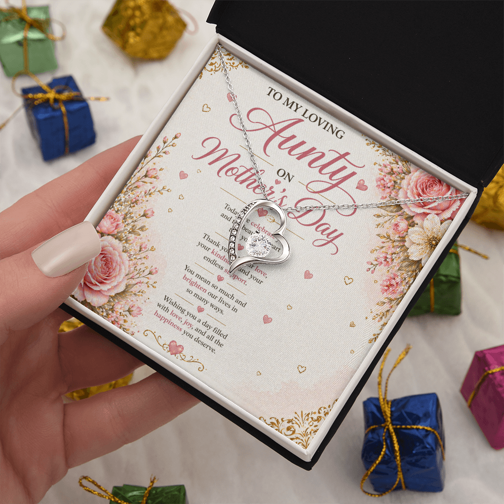 Happy Mother's Day Aunty Necklace Gift Set