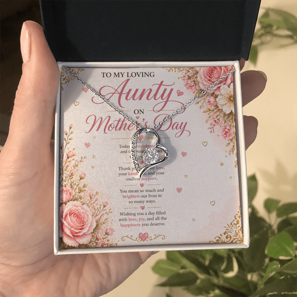 Happy Mother's Day Aunty Necklace Gift Set