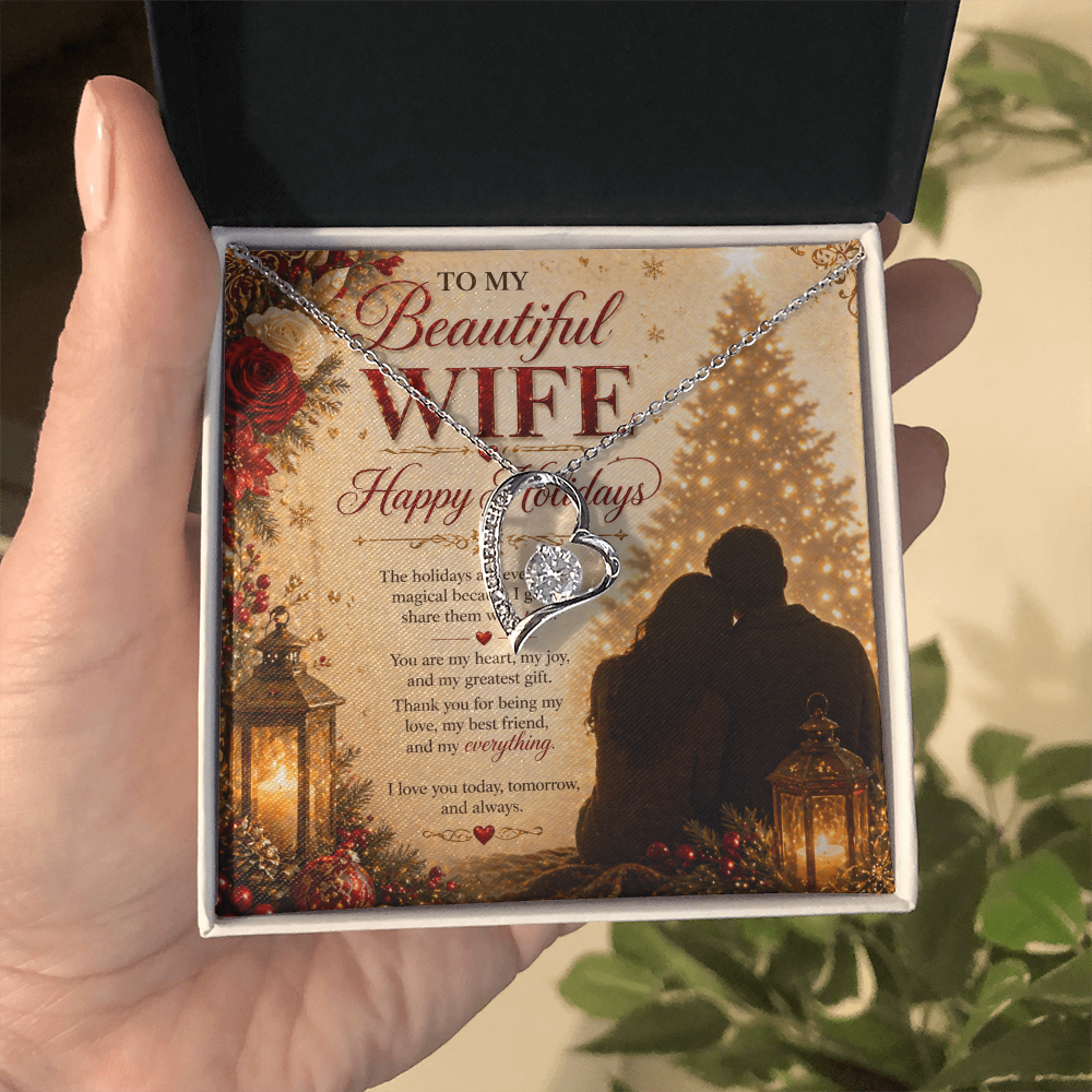 Romantic Holiday Greeting Card Scene For My Wife Set
