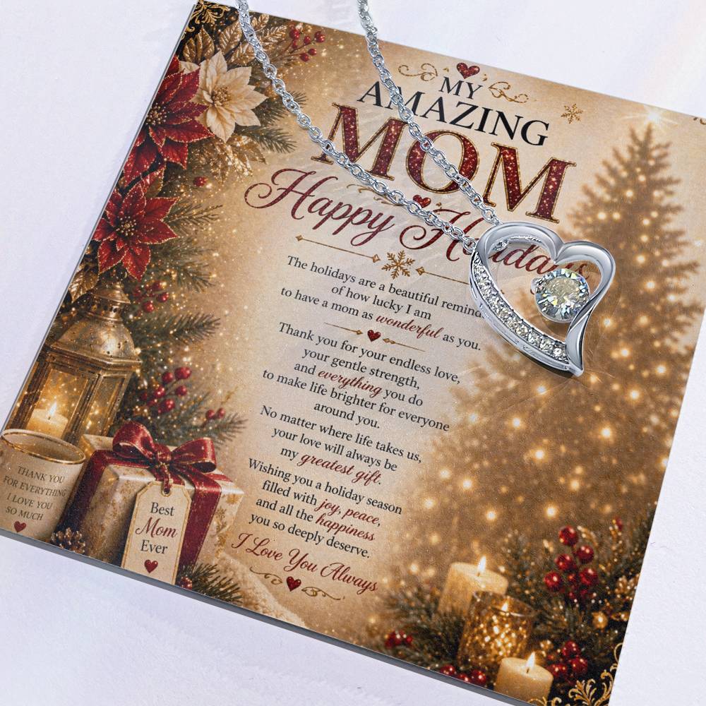 Warm Holiday Wishes Card For Mom Gift Set