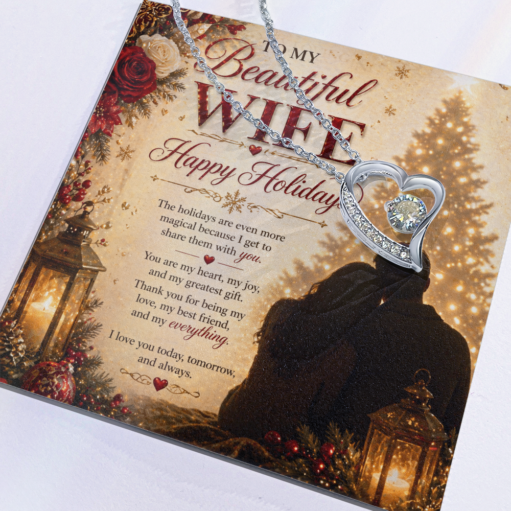 Romantic Holiday Greeting Card Scene For My Wife Set