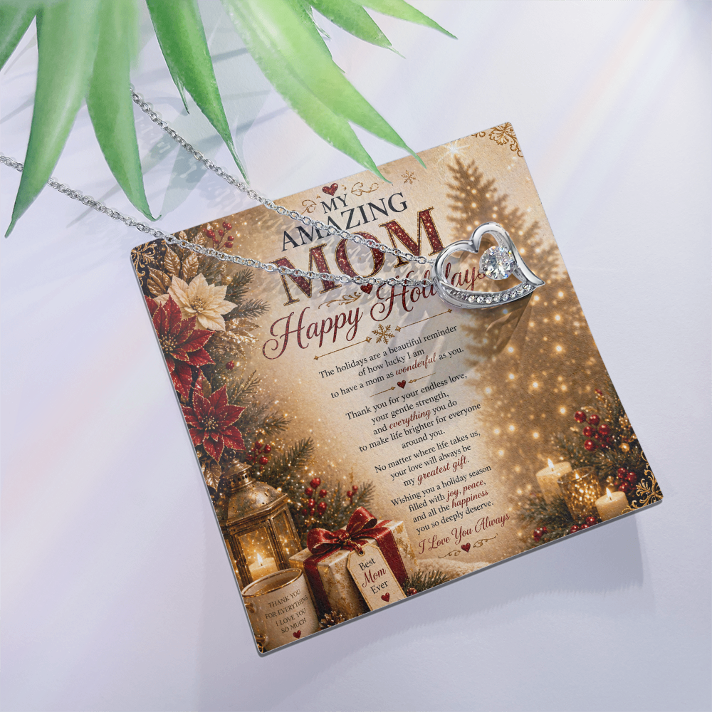 Warm Holiday Wishes Card For Mom Gift Set