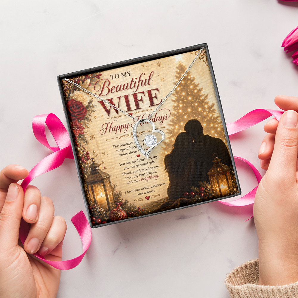Romantic Holiday Greeting Card Scene For My Wife Set