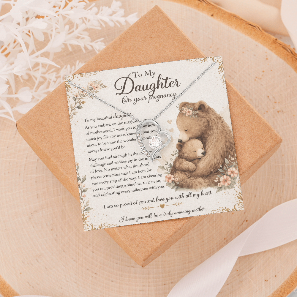 To My Beautiful Daughter's Pregnancy – Necklace Gift From Mom