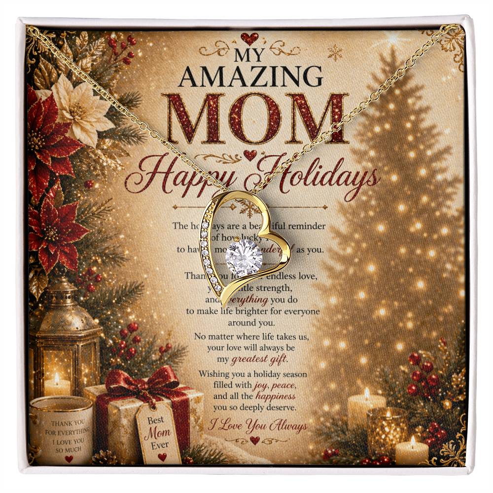 Warm Holiday Wishes Card For Mom Gift Set