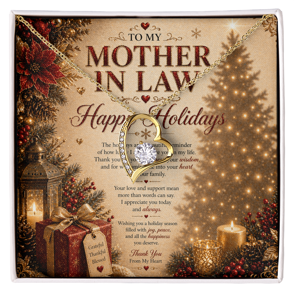 Elegant Holidays Card For a My Mother-In-Law Gift Set