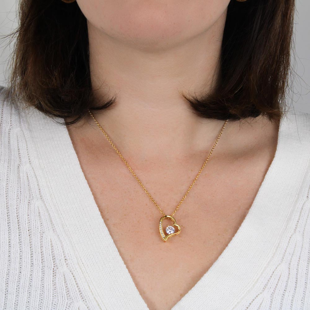 Elegant Heart Pendant – Love Message Necklace for Wife