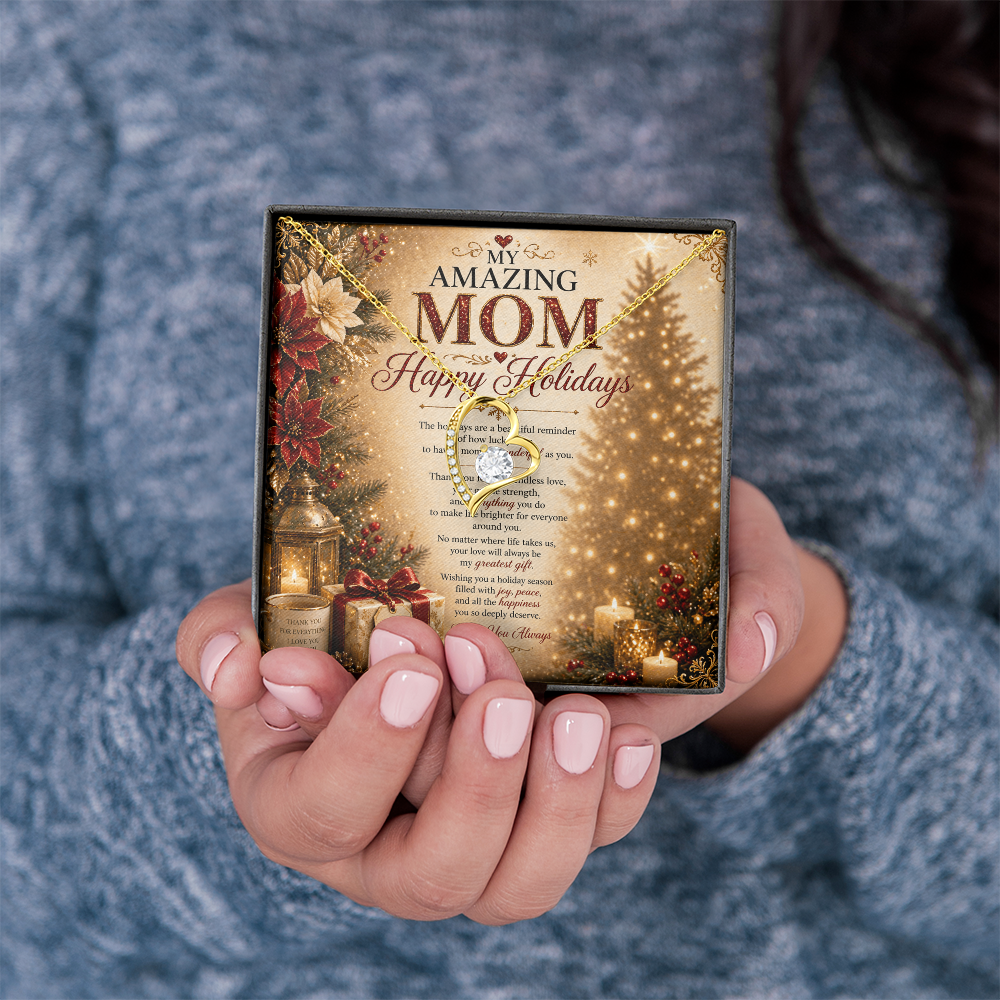 Warm Holiday Wishes Card For Mom Gift Set