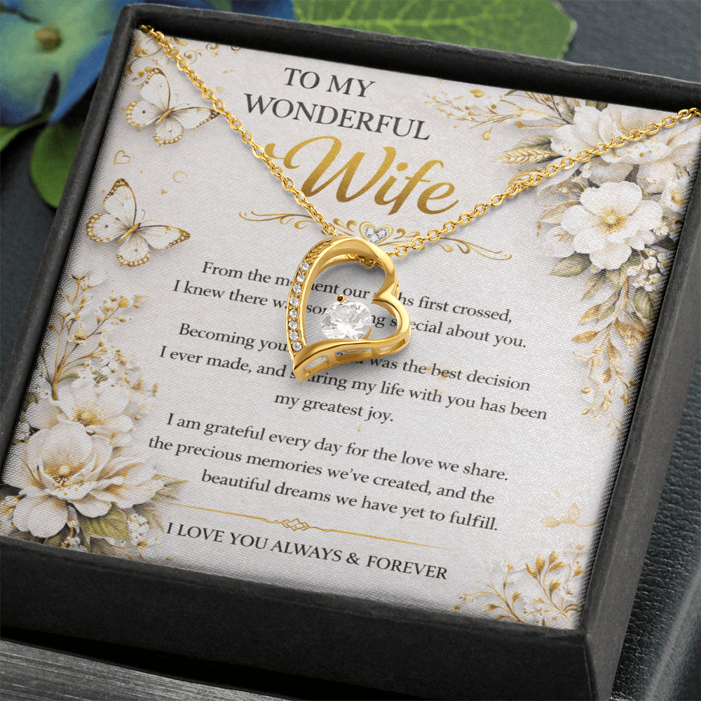 My True Wonderful Wife Necklace Gift Set