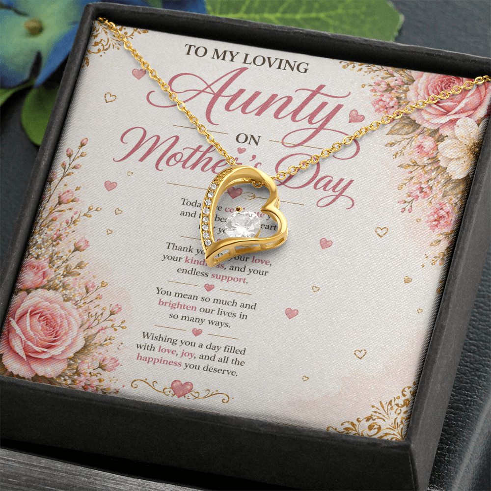 Happy Mother's Day Aunty Necklace Gift Set