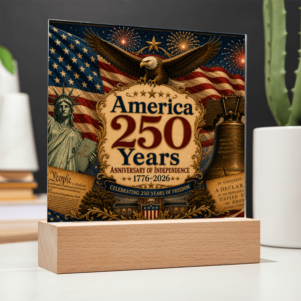 250th Birthday Of America of Independence Acrylic Plaque