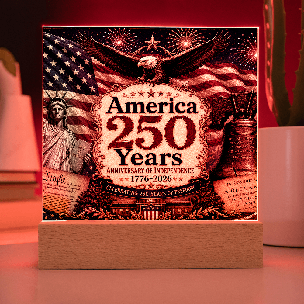 250th Birthday Of America of Independence Acrylic Plaque