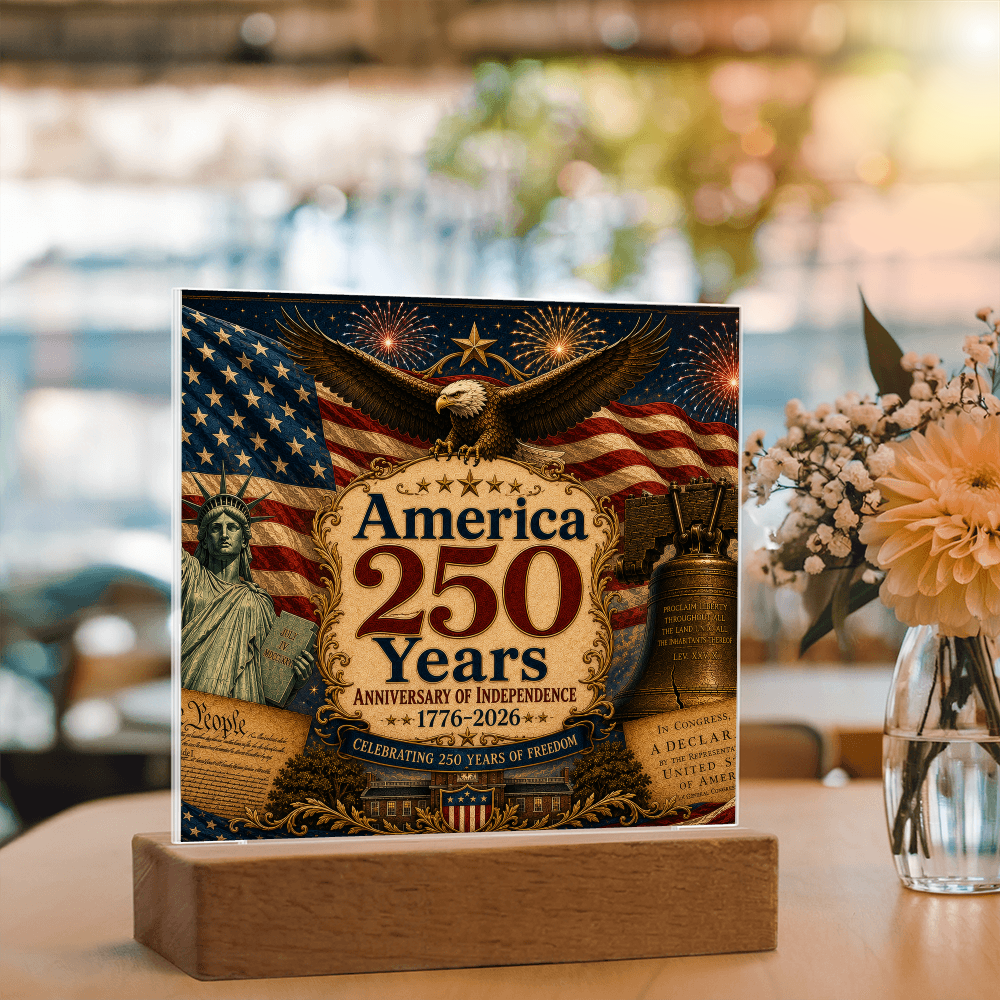 250th Birthday Of America of Independence Acrylic Plaque