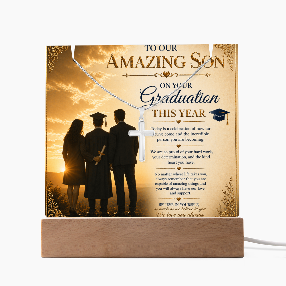 Our Amazing Son Graduation Acrylic Gift Set