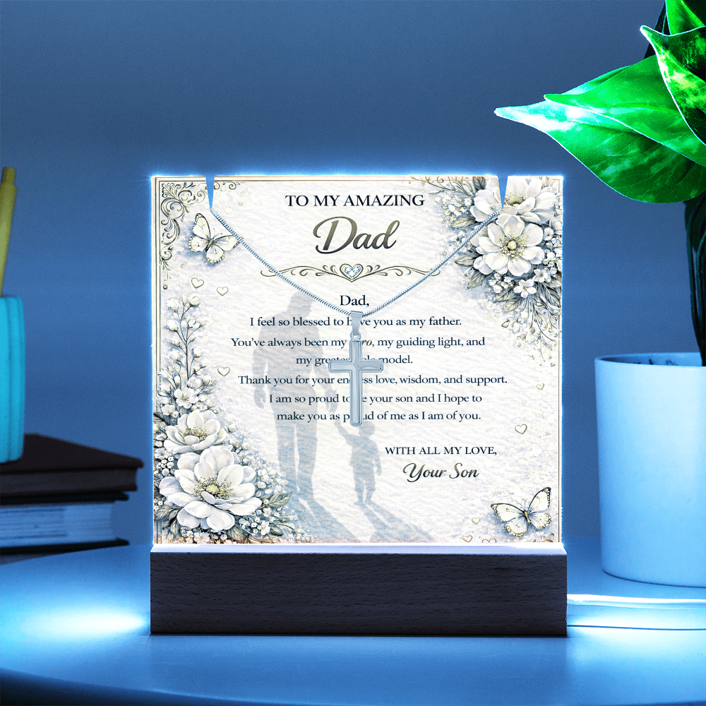 To My Hero Dad From Son Acrylic Plaque