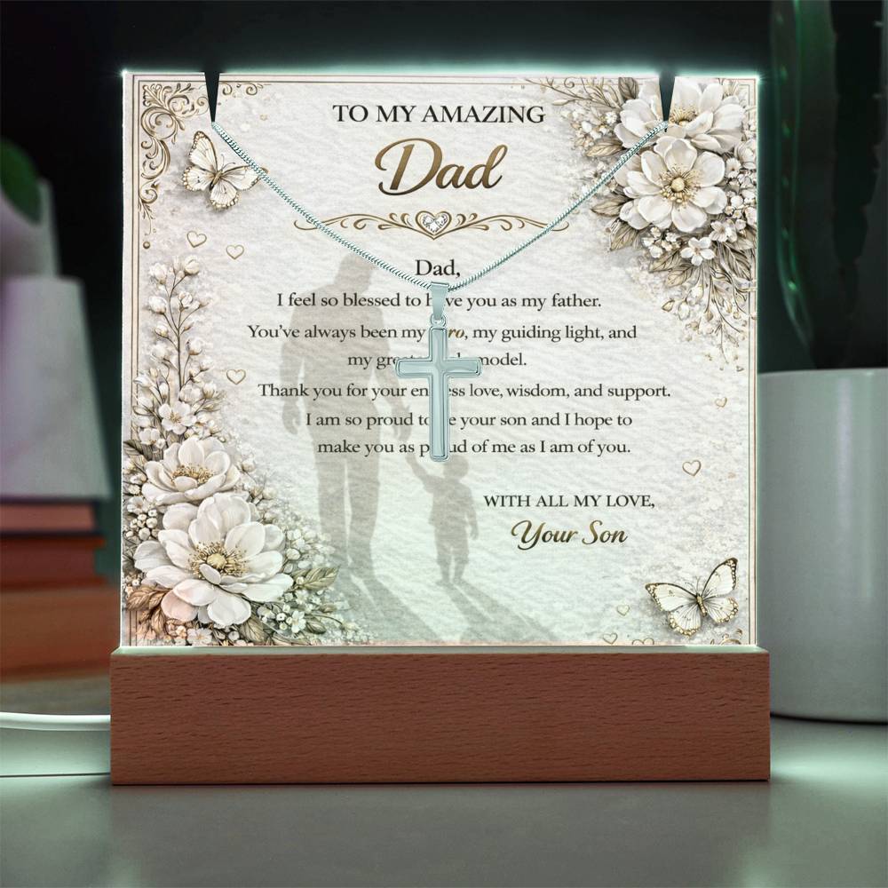 To My Hero Dad From Son Acrylic Plaque