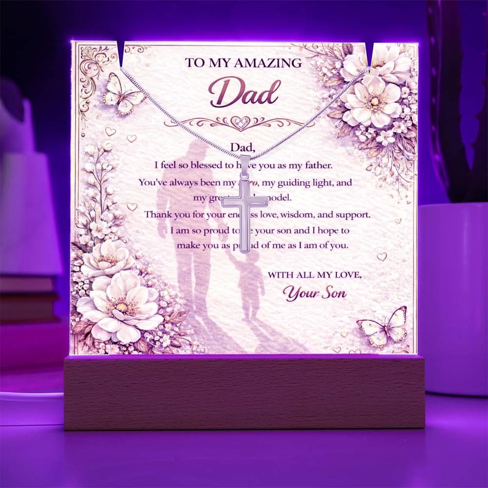 To My Hero Dad From Son Acrylic Plaque