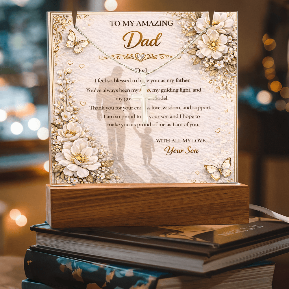 To My Hero Dad From Son Acrylic Plaque