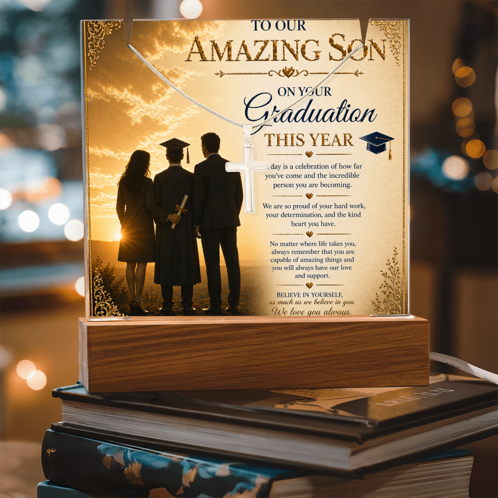 Our Amazing Son Graduation Acrylic Gift Set