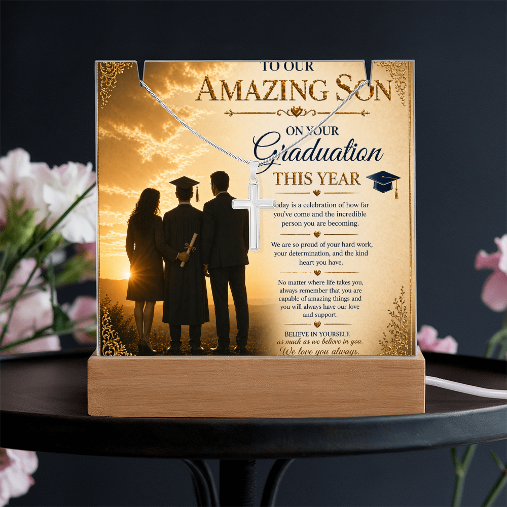 Our Amazing Son Graduation Acrylic Gift Set