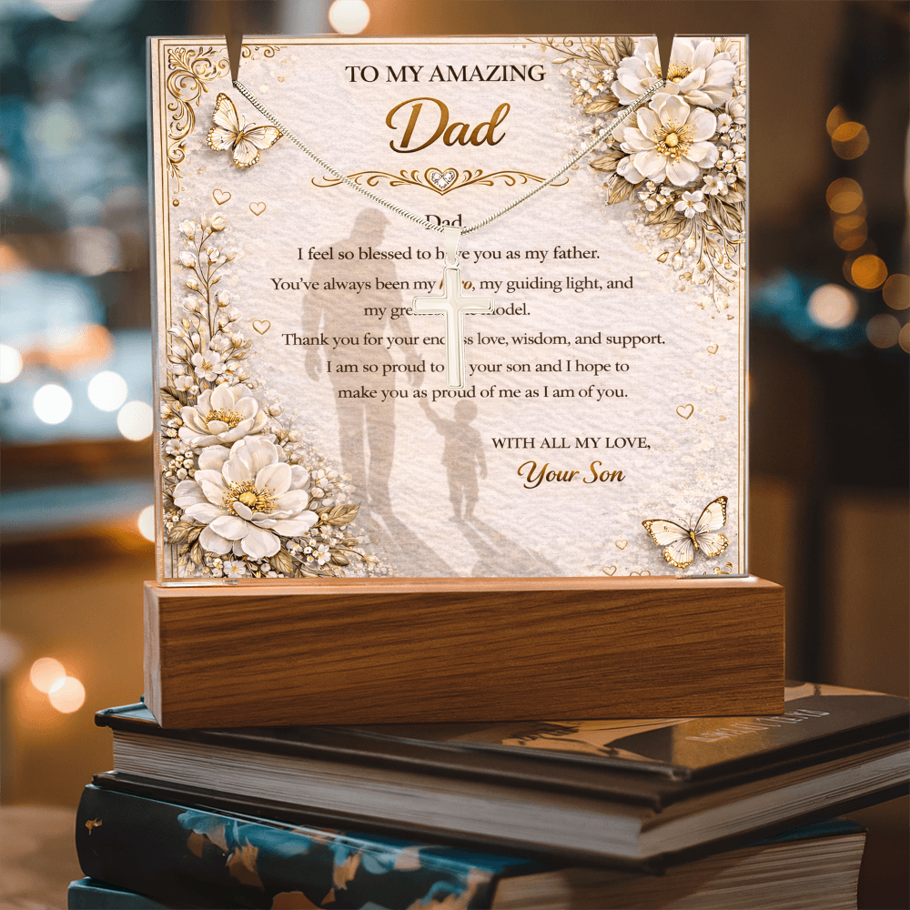 To My Hero Dad From Son Acrylic Plaque