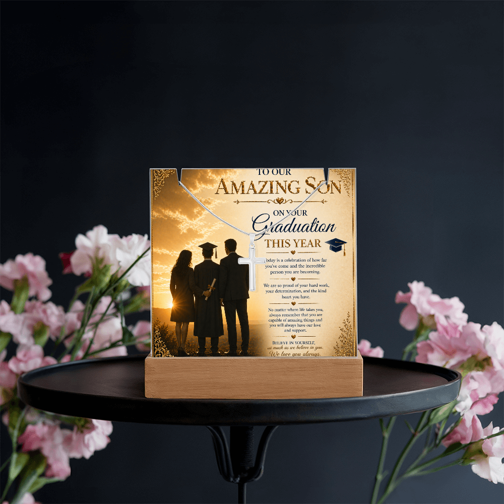 Our Amazing Son Graduation Acrylic Gift Set