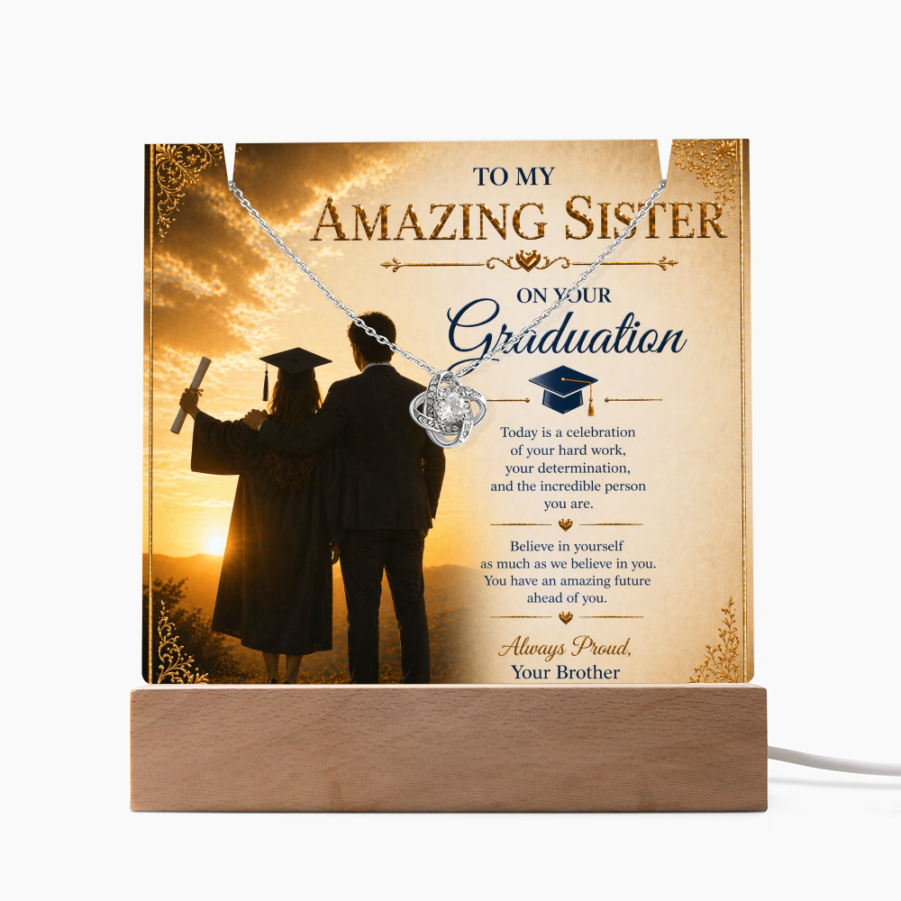 My Amazing Sister Graduation Acrylic Gift Set