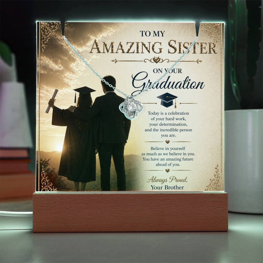 My Amazing Sister Graduation Acrylic Gift Set