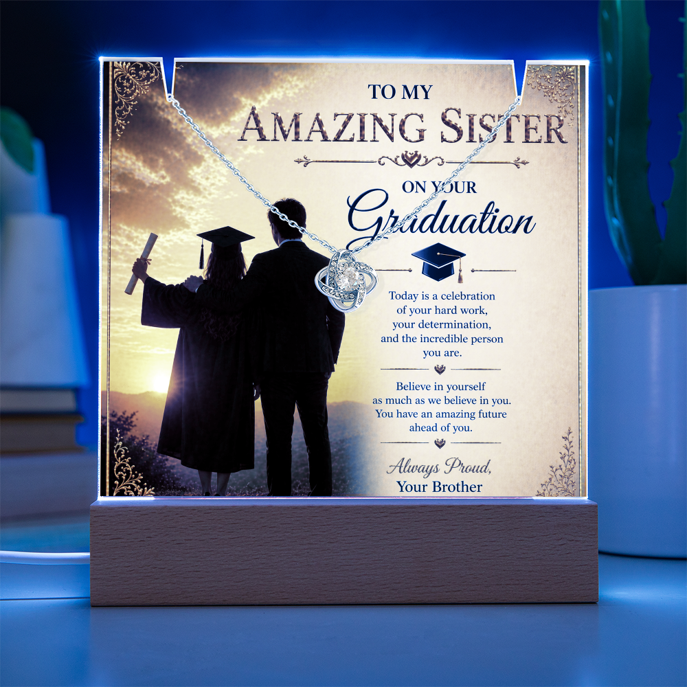 My Amazing Sister Graduation Acrylic Gift Set
