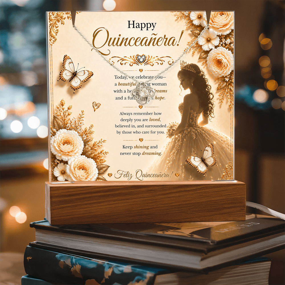 Sweet & Amazing Quinceañera For My Little Princess  Acrylic Gift Set