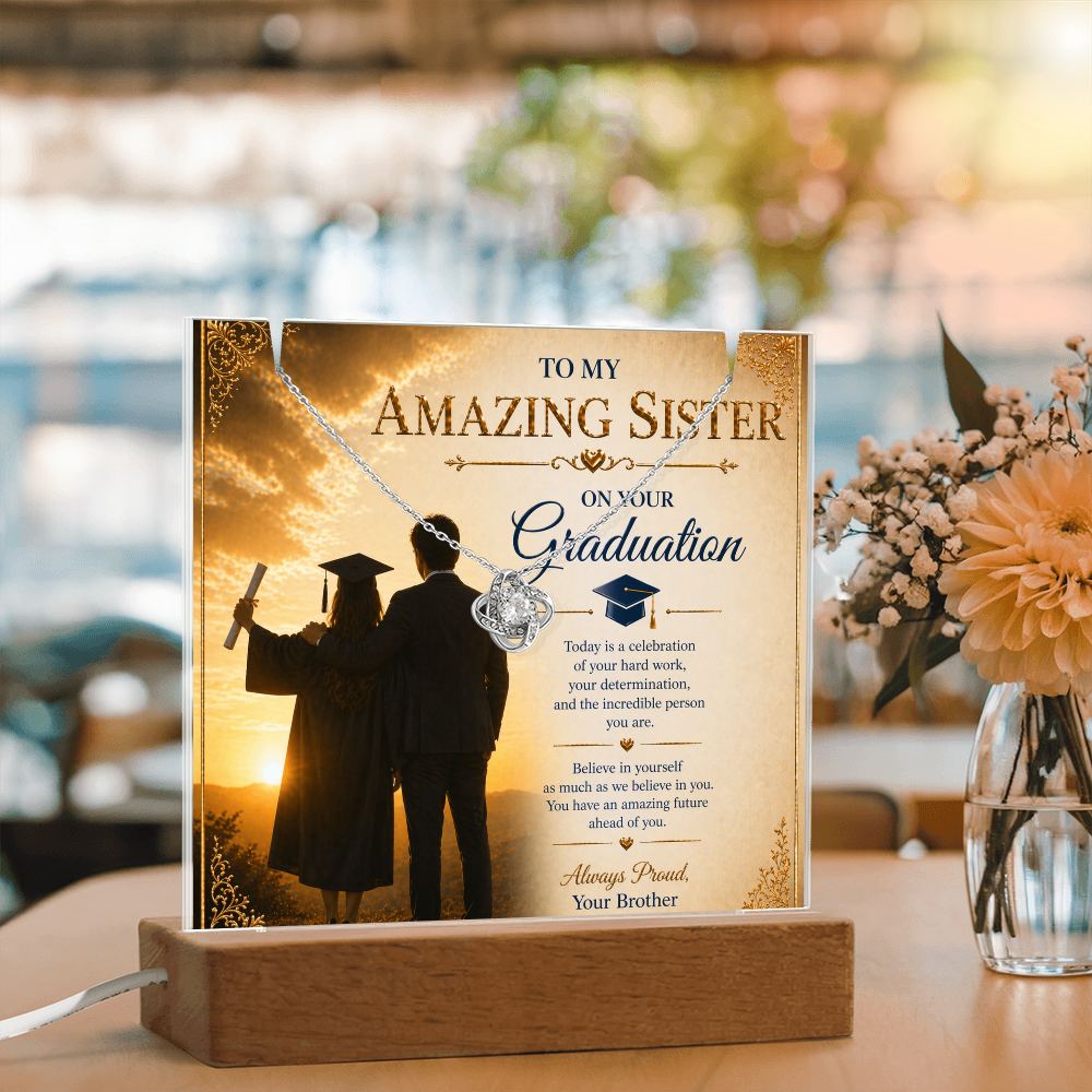 My Amazing Sister Graduation Acrylic Gift Set