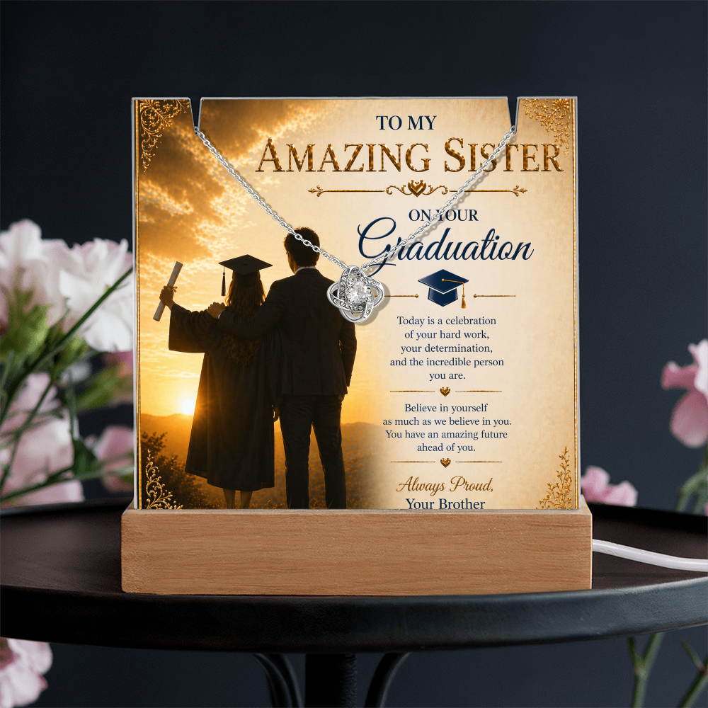 My Amazing Sister Graduation Acrylic Gift Set