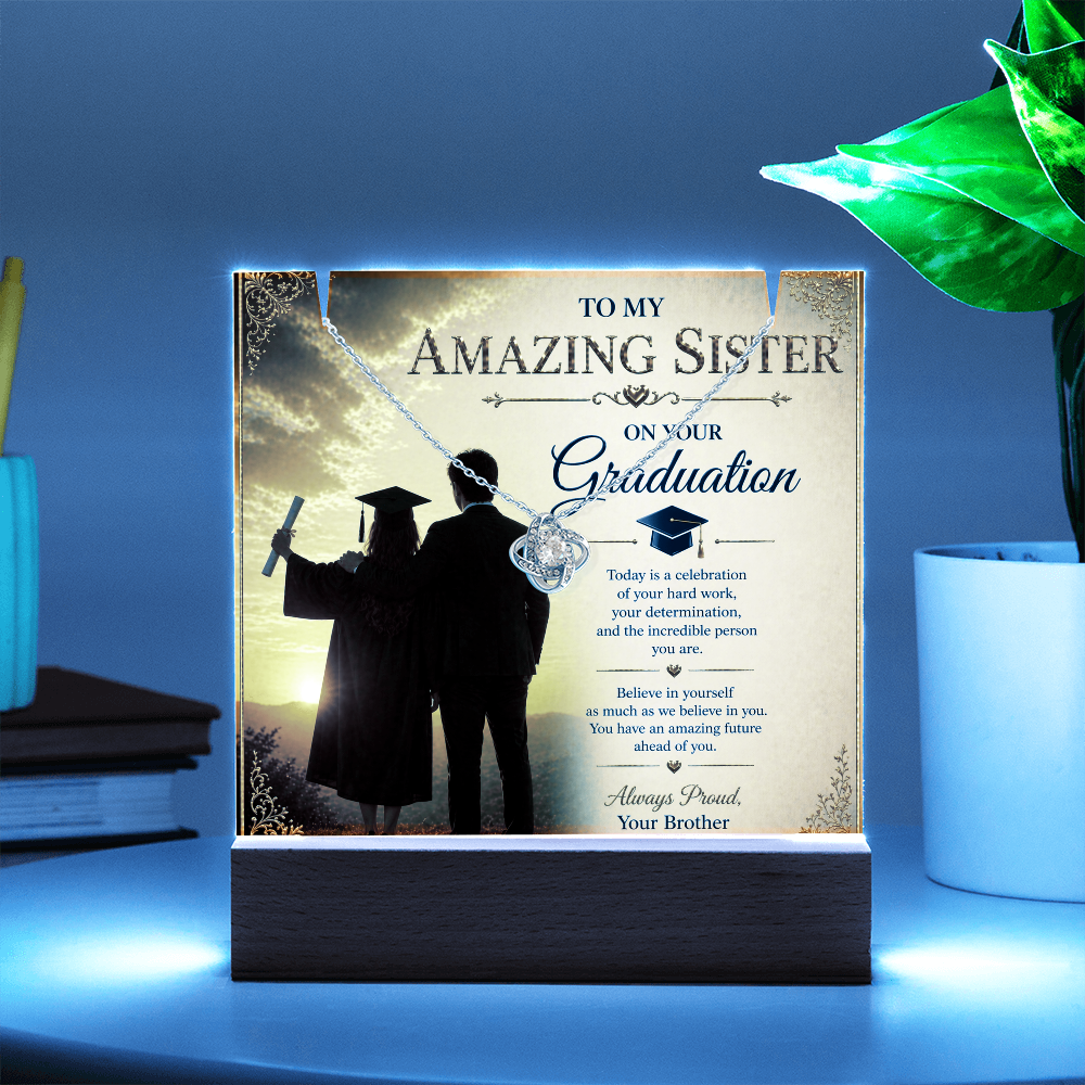 My Amazing Sister Graduation Acrylic Gift Set