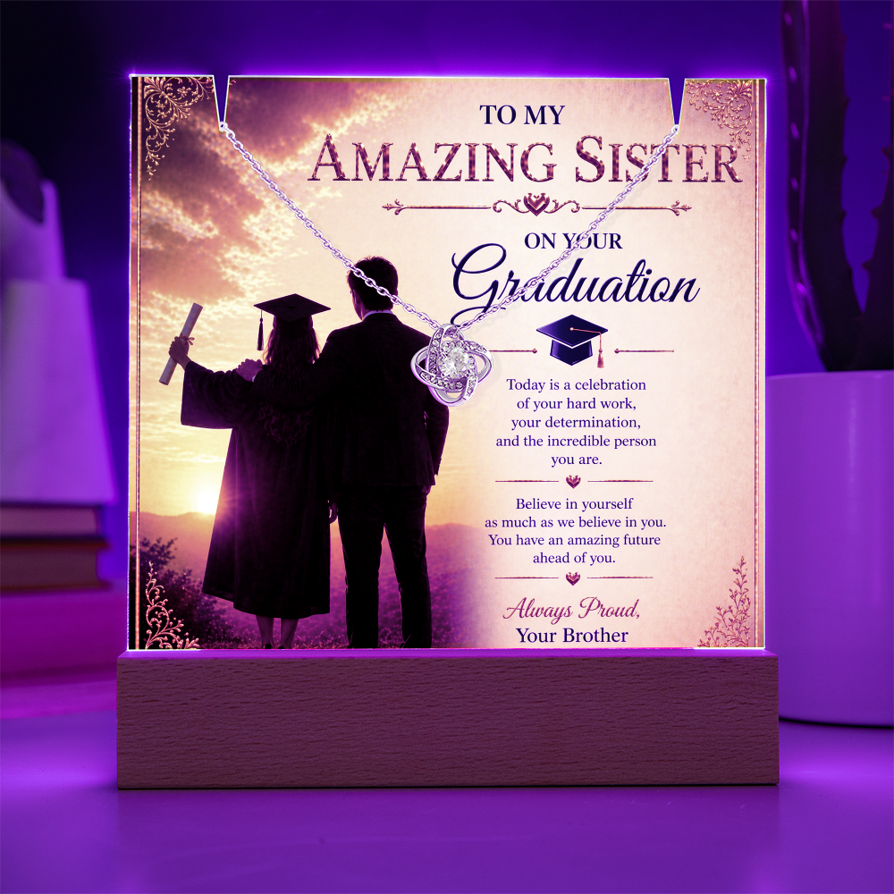 My Amazing Sister Graduation Acrylic Gift Set