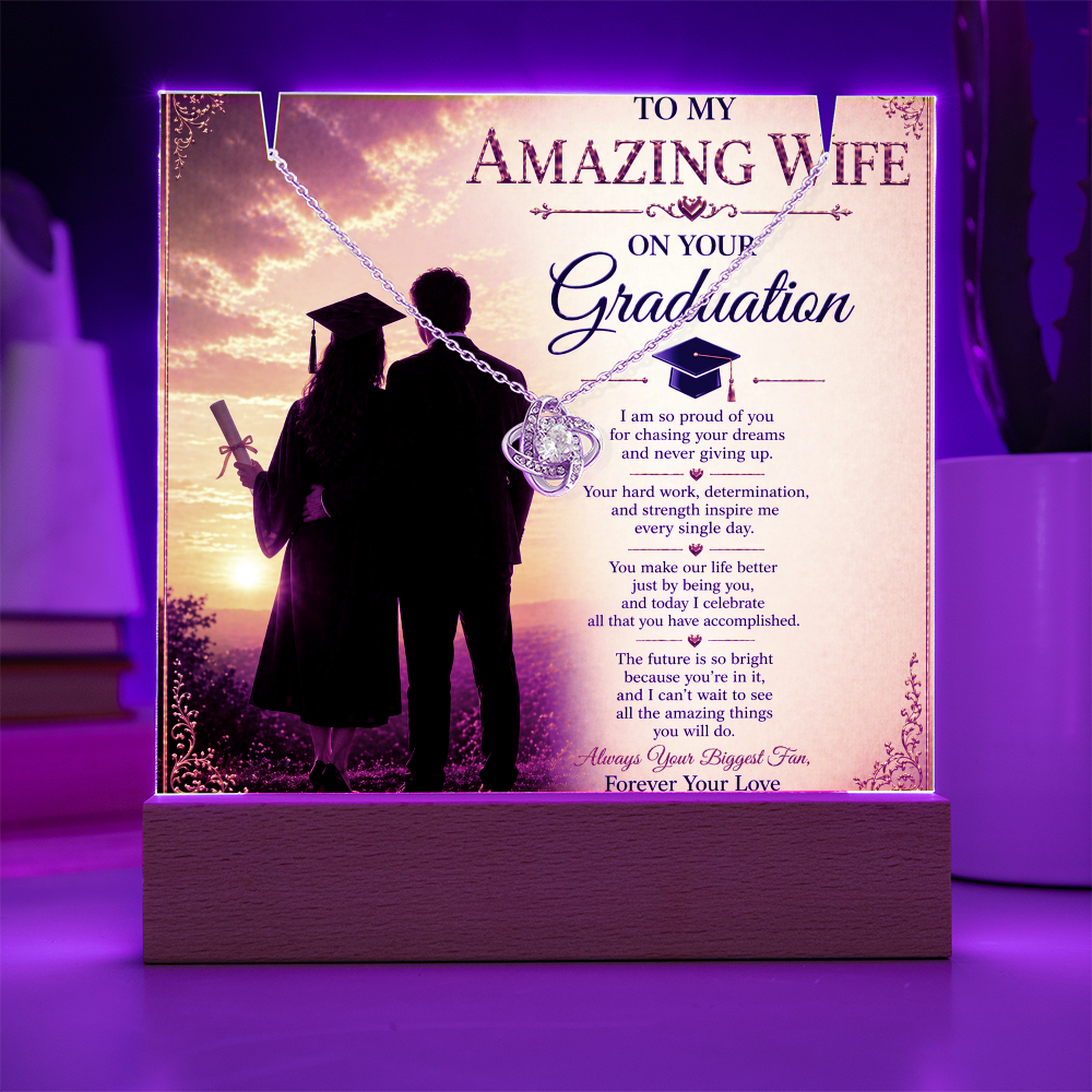 For My Amazing Wife Graduation Acrylic Gift Set