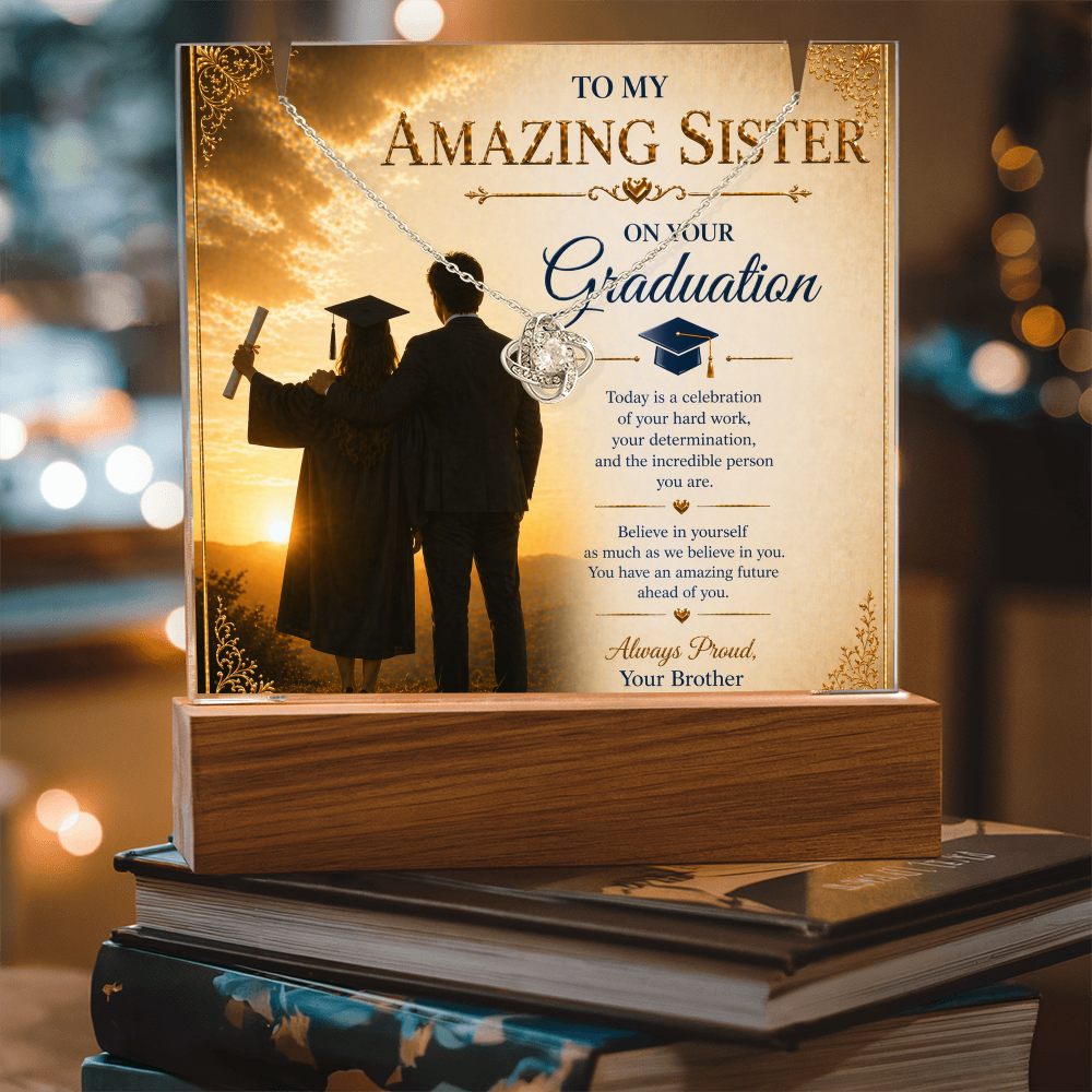 My Amazing Sister Graduation Acrylic Gift Set