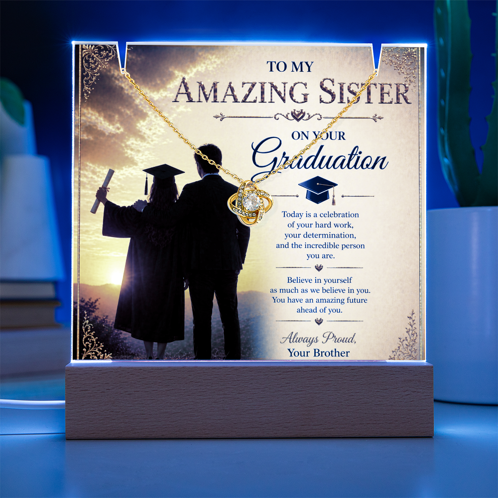 My Amazing Sister Graduation Acrylic Gift Set