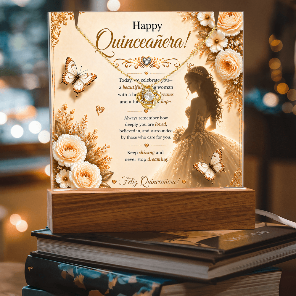 Sweet & Amazing Quinceañera For My Little Princess  Acrylic Gift Set