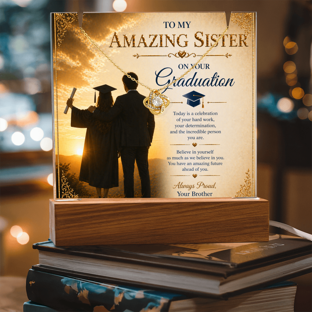 My Amazing Sister Graduation Acrylic Gift Set