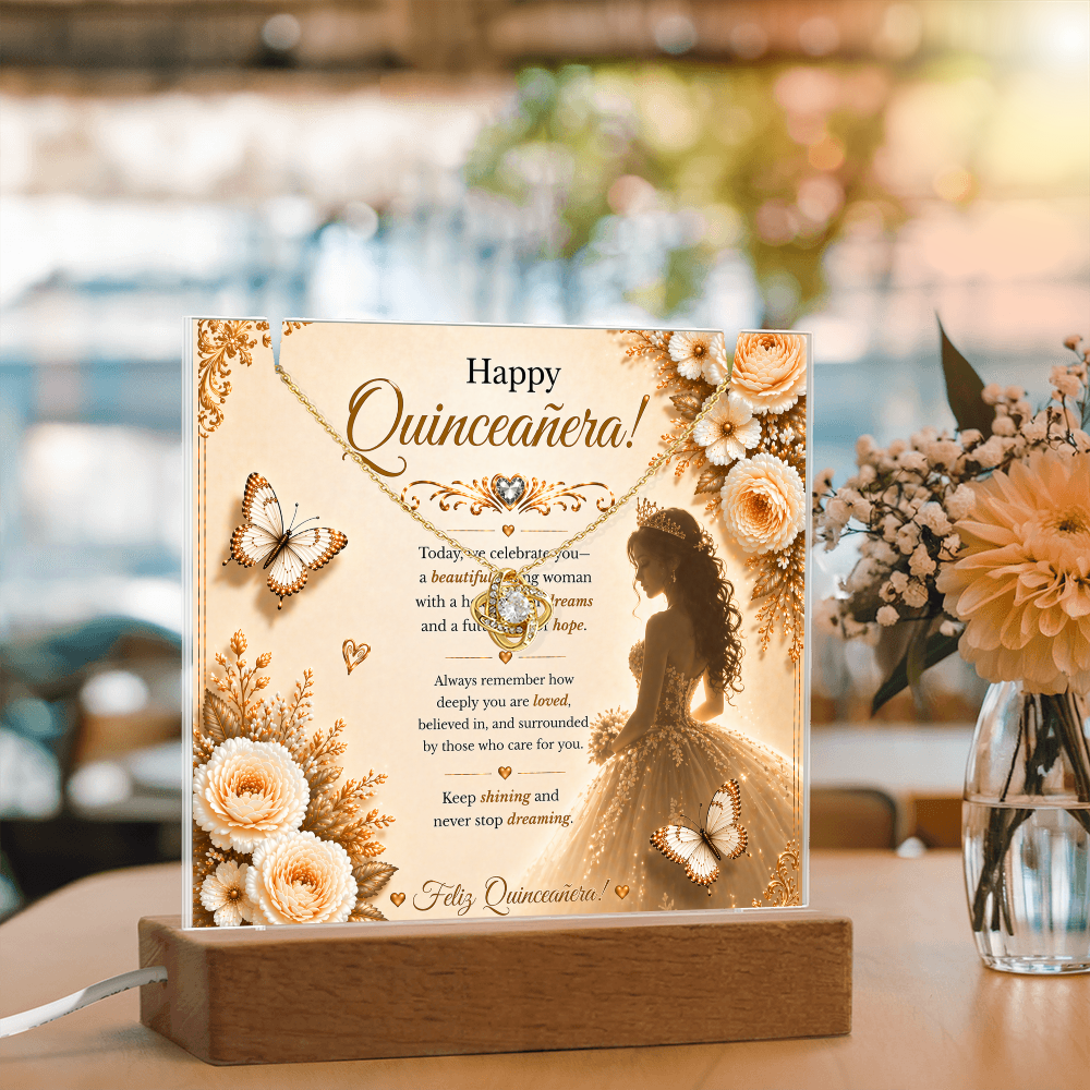 Sweet & Amazing Quinceañera For My Little Princess  Acrylic Gift Set