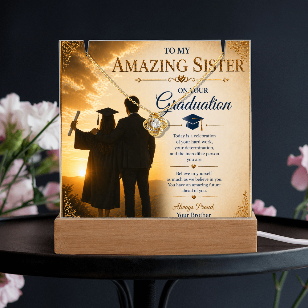 My Amazing Sister Graduation Acrylic Gift Set